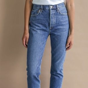 Agolde Riley High Rise in Air Blue